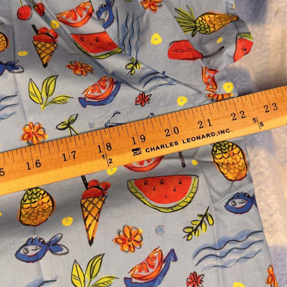 Tulip B Unique Vintage Tropical Tie-Front Crop Button-Up Sz XL - Picture 4 of 7